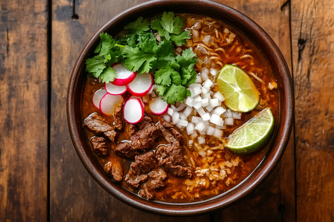 Healthy birria ramen with lean beef, whole wheat noodles, and fresh toppings